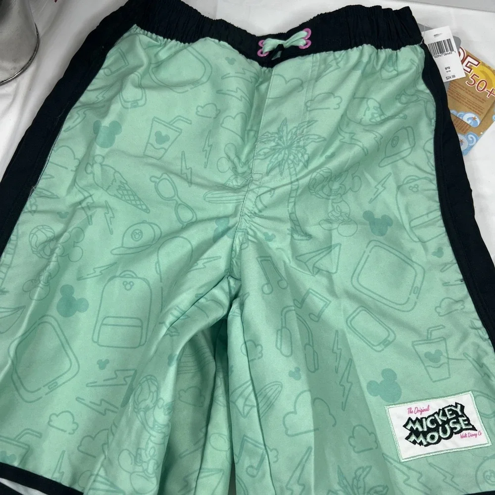 DISNEY Store Mickey Mouse Swim Trunks for Boys UPF 50+ NEW WITH TAG (Size‎ 9/10)